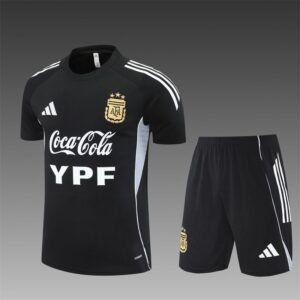 Argentina Black Training Football Kit with shorts 2025/26
