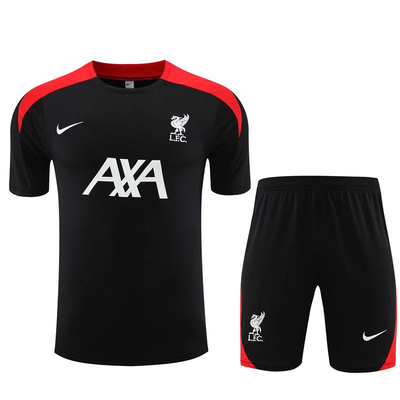 25/26 Liverpool short sleeve training suit black & red