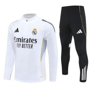 Real Madrid 25/26 Tracksuit White and Black